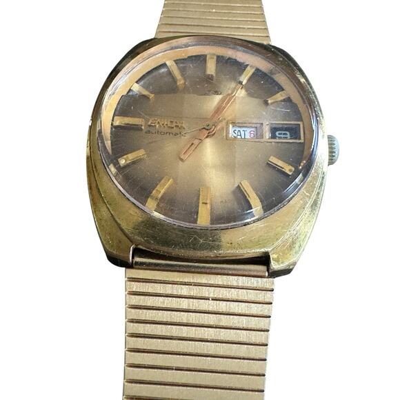 Vintage Enicar Ocean Pearl 167-01-32 Gold Plated Swiss Watch Runs Well Timepiece - Picture 3 of 10